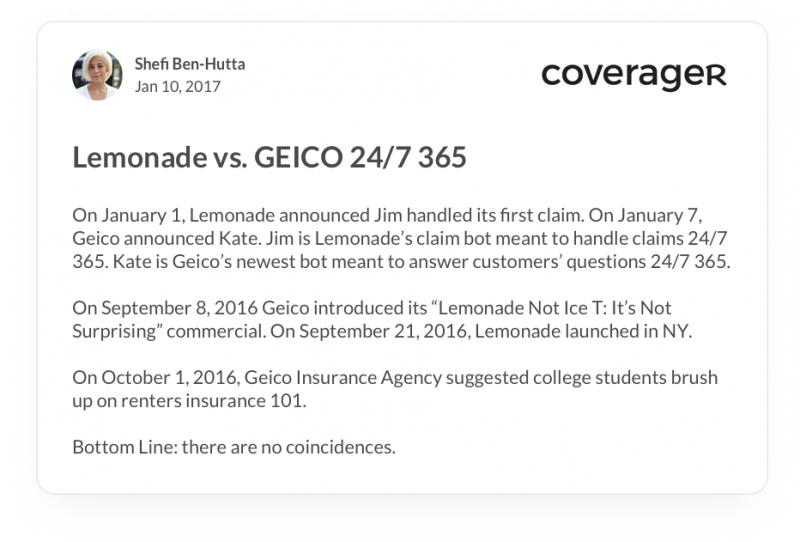 Lemonade vs. Geico review