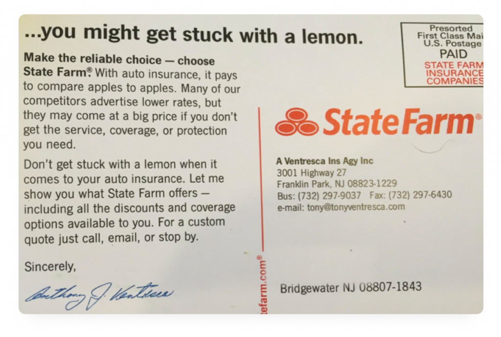 State Farm using Lemons in marketing