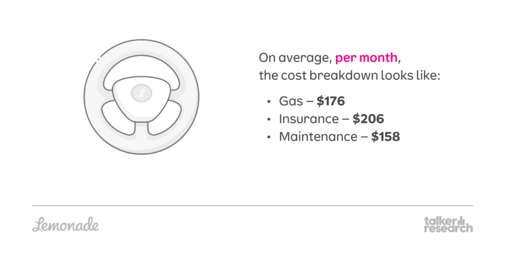 monthly cost breakdown for teen driving 