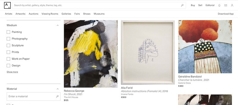 The online art sales platform Artsy