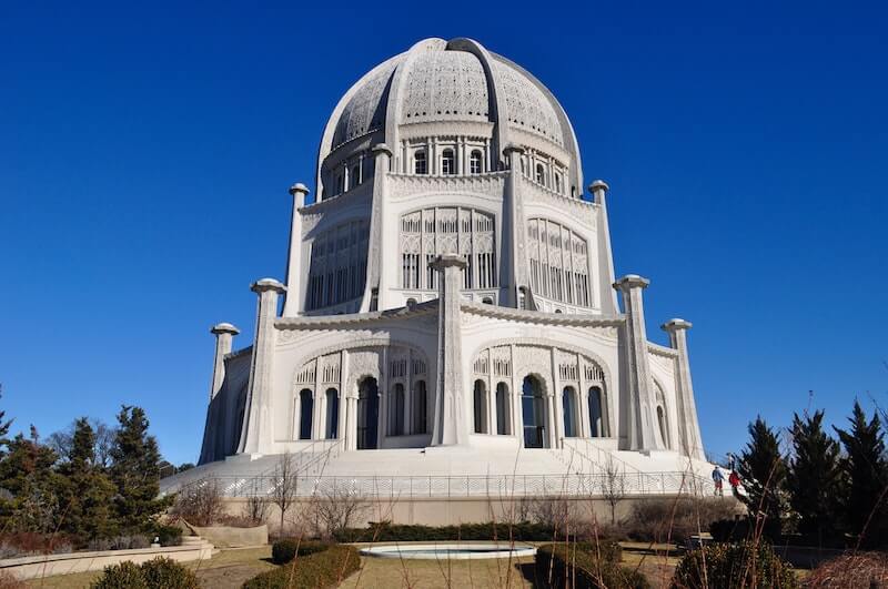 North America's Baháʼí House of Worship is located in Wilmette, IL, just north of Evanston