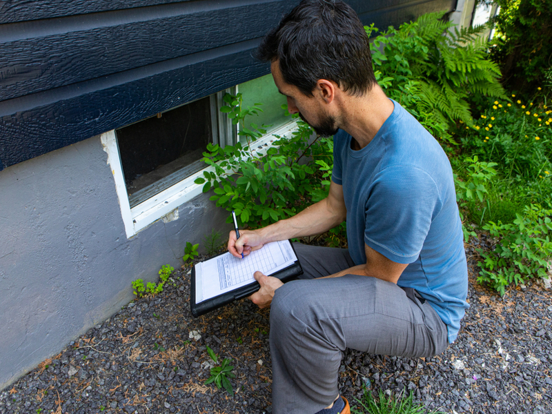 home inspector at work