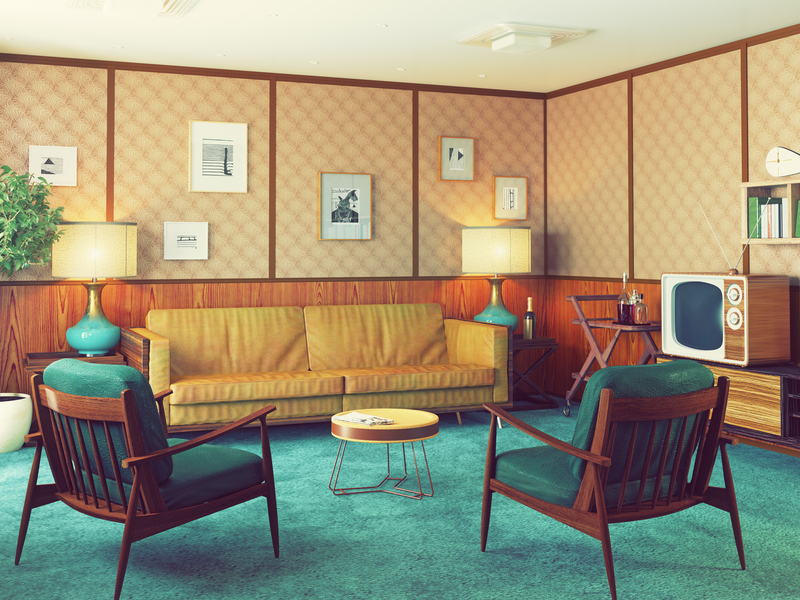 mid-century modern retro decor