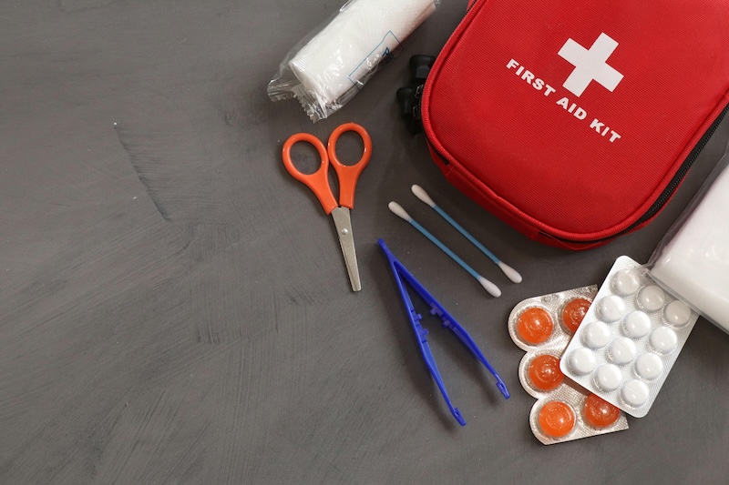 have a first aid kit ready 