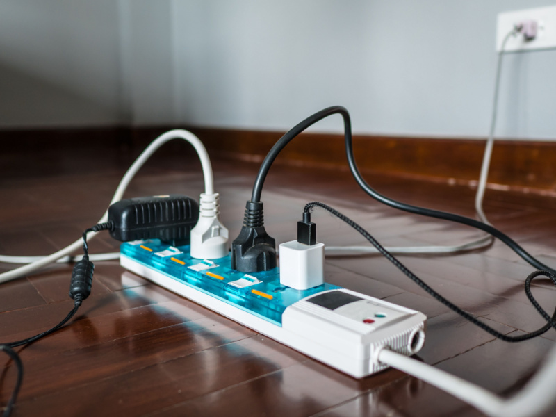 use surge protectors to prevent apartment fires