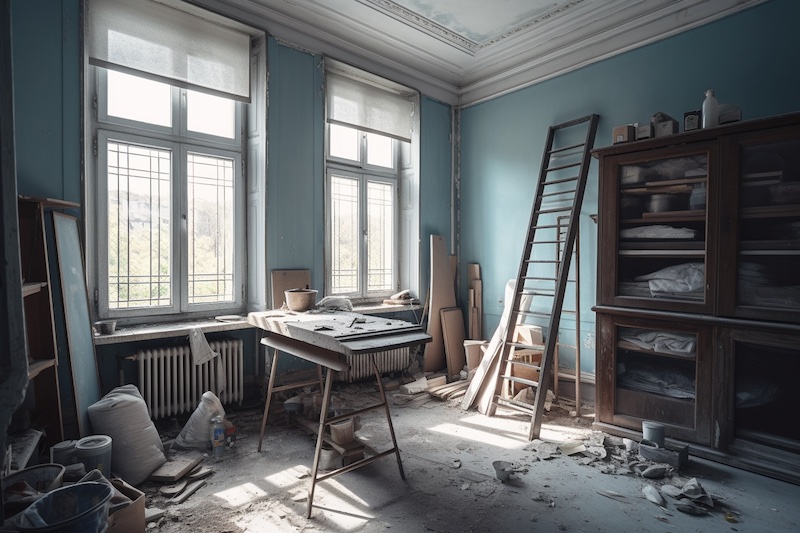 renovating rental apartment's living room