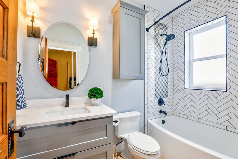 Bathrooms are relatively easy and inexpensive to stock.